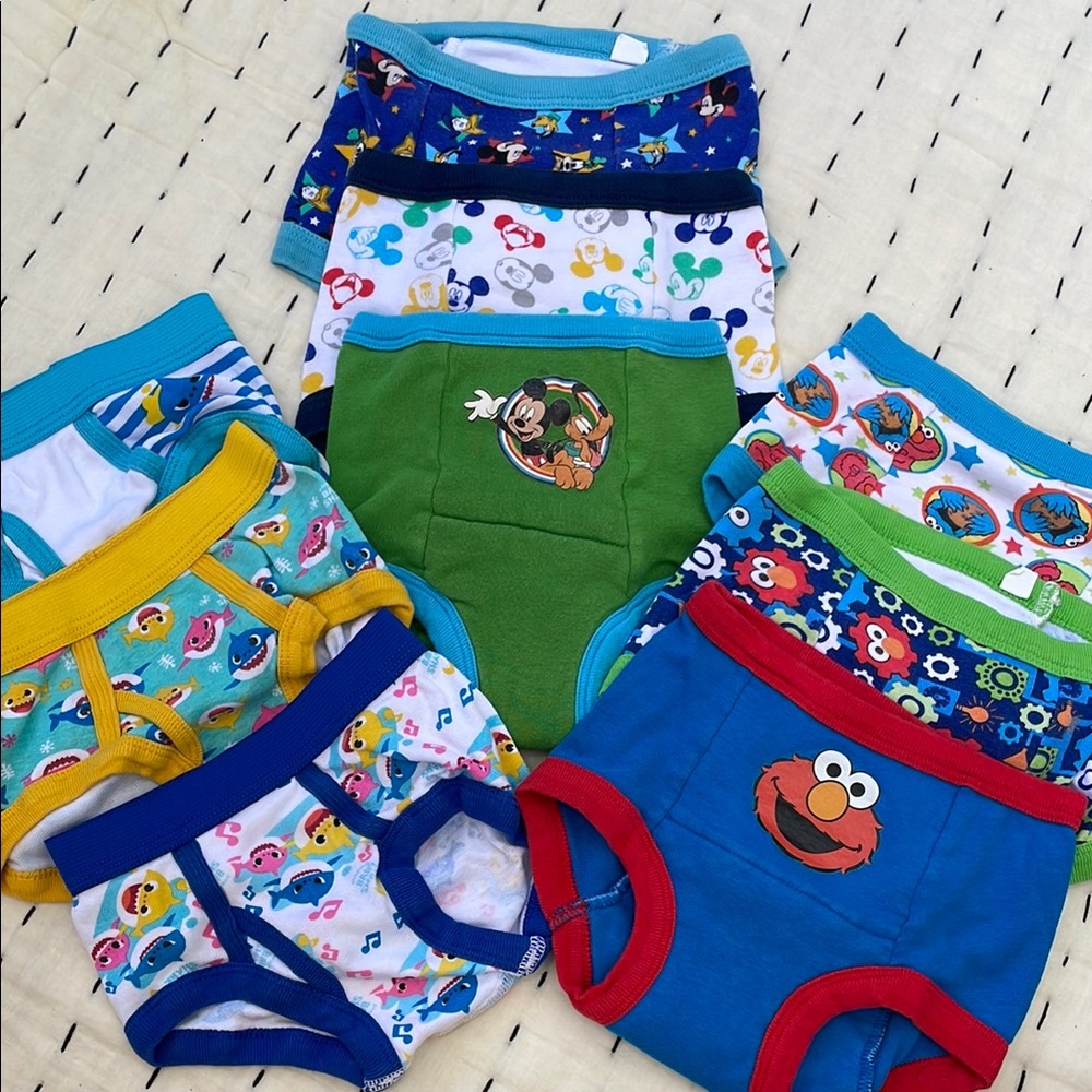 Disney Blue and Green Cartoon Character Underwear